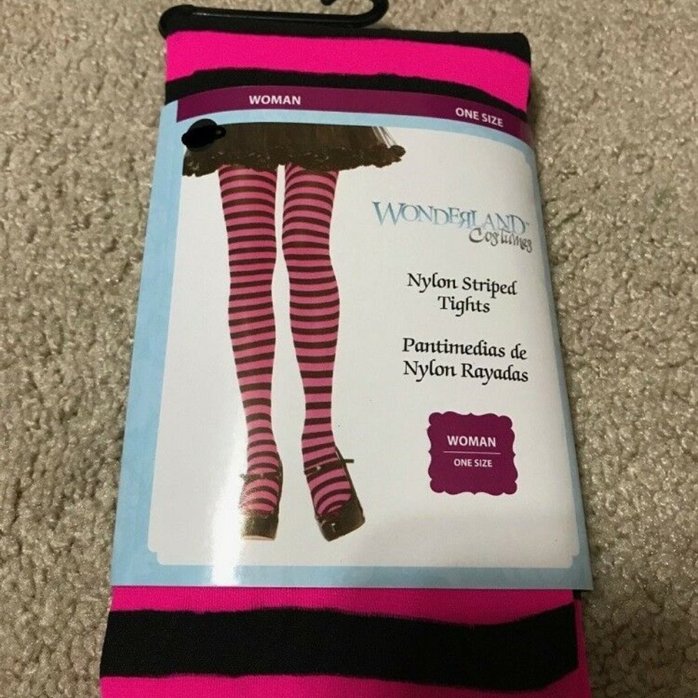 C - HALLOWEEN WOMAN 'S NYLON STRIPED TIGHTS / WOMAN ONE SIZE